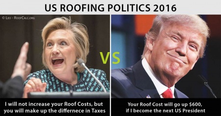 US Roofing Politics 2016 - Clinton vs Trump