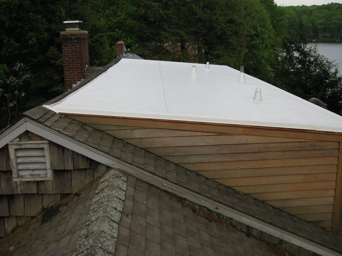 cool flat roof - sharon, ma installs metal, flat roofs