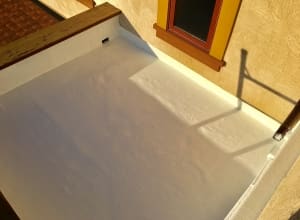 Small portion of a flat roof 