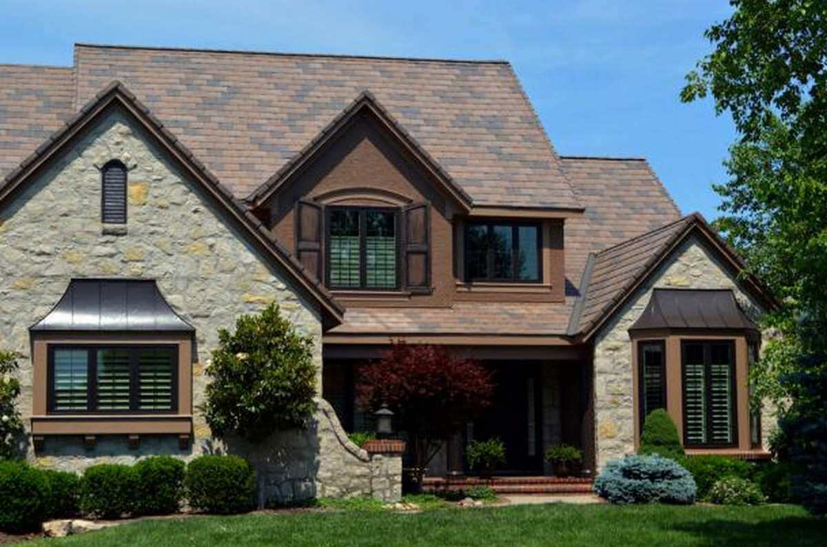 Multicolored Synthetic Slate Roofing
