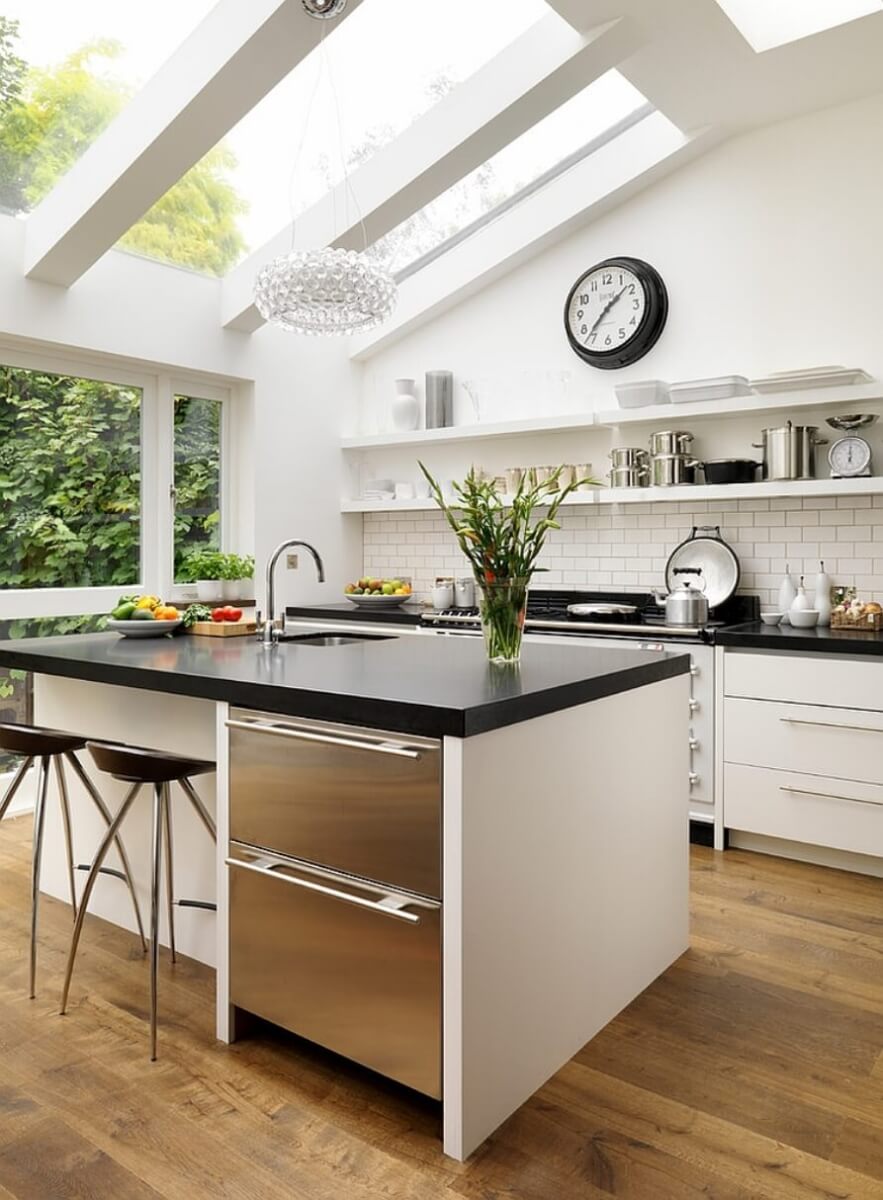 skylight installation kitchen modern